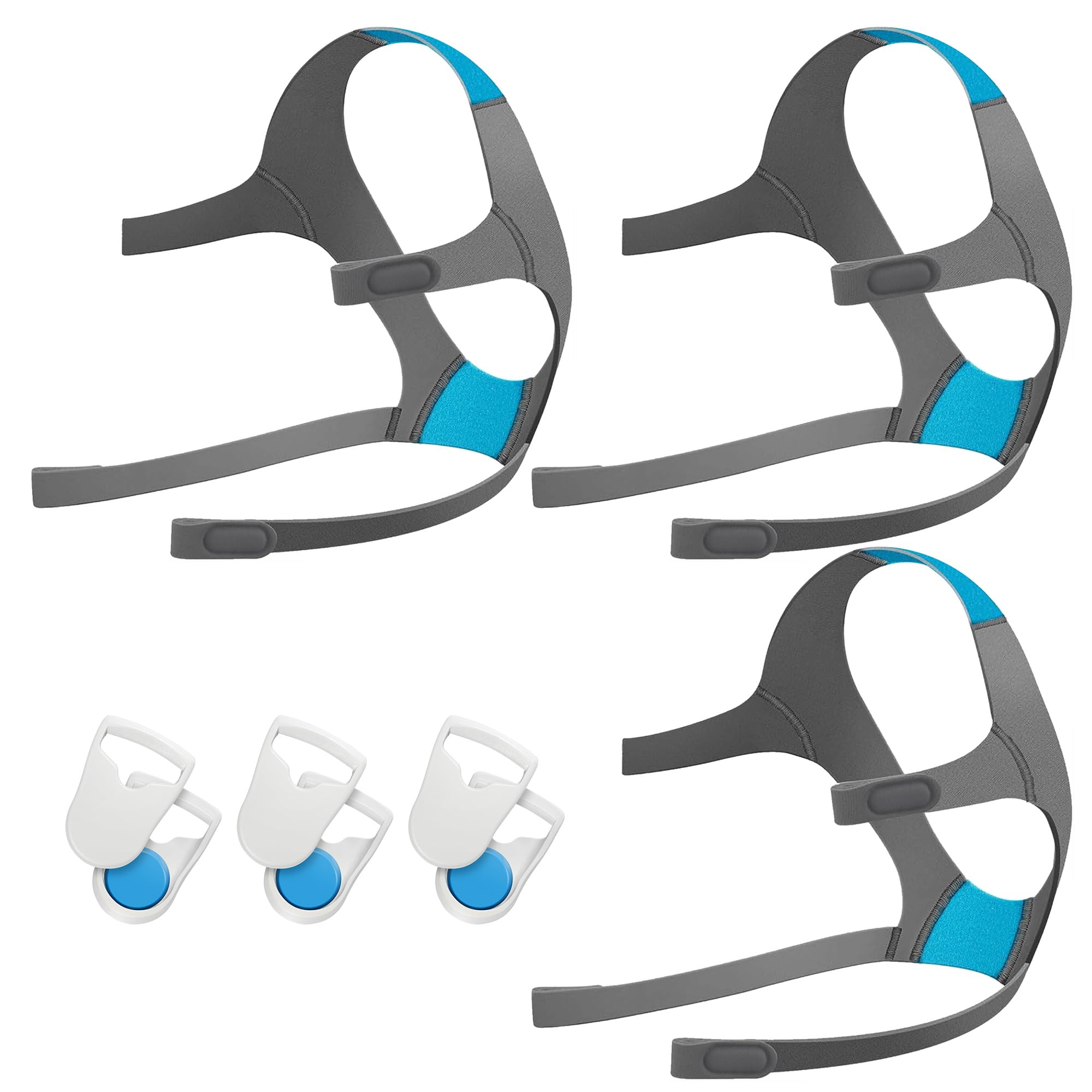 Copricapo per AirFit F20/AirTouch F20, confezione da 3 pezzi con 3 paia di clip magnetiche