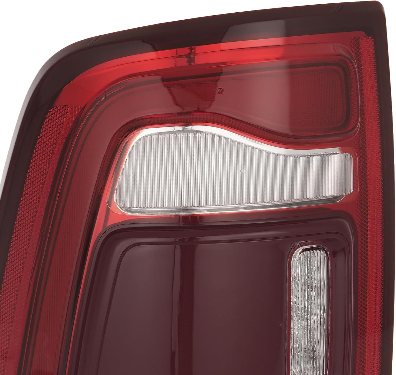 KARPAL LED Tail Light Assembly Left Driver Side Compatible with 2019-2024 Dodge Ram 2500 3500 w/Blind Spot Rear Lamp Brake Light Replacement for 68361721AH CH2800223 Red Bezel