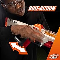Vista 7 de Pistola Nerf Pro Gelfire Ghost de acción de proyectiles, cañón de impulso extraíble, 5000 rondas de gel, tolva integrada de 100 rondas, gafas
