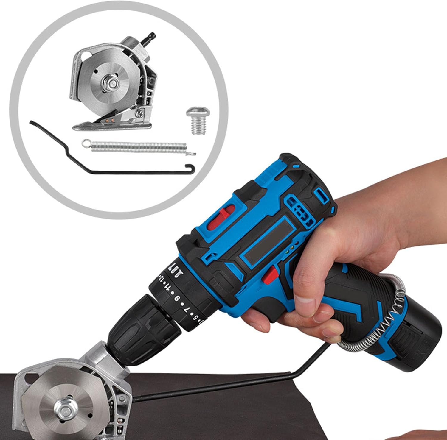 FTVOGUE Electric Drill Shears Attachment, Stainless Steel Multifunctional DIY Sheet Metal Cutter Drill Bit Tool for Handcraft Garment Making