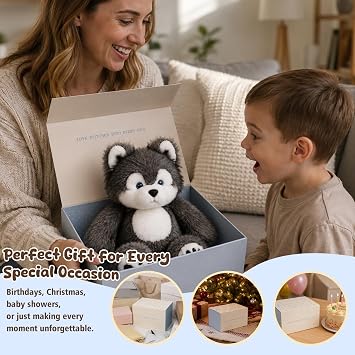 15.7 Soft Husky Stuffed Animal Interactive Plush Toy for Ages 0+