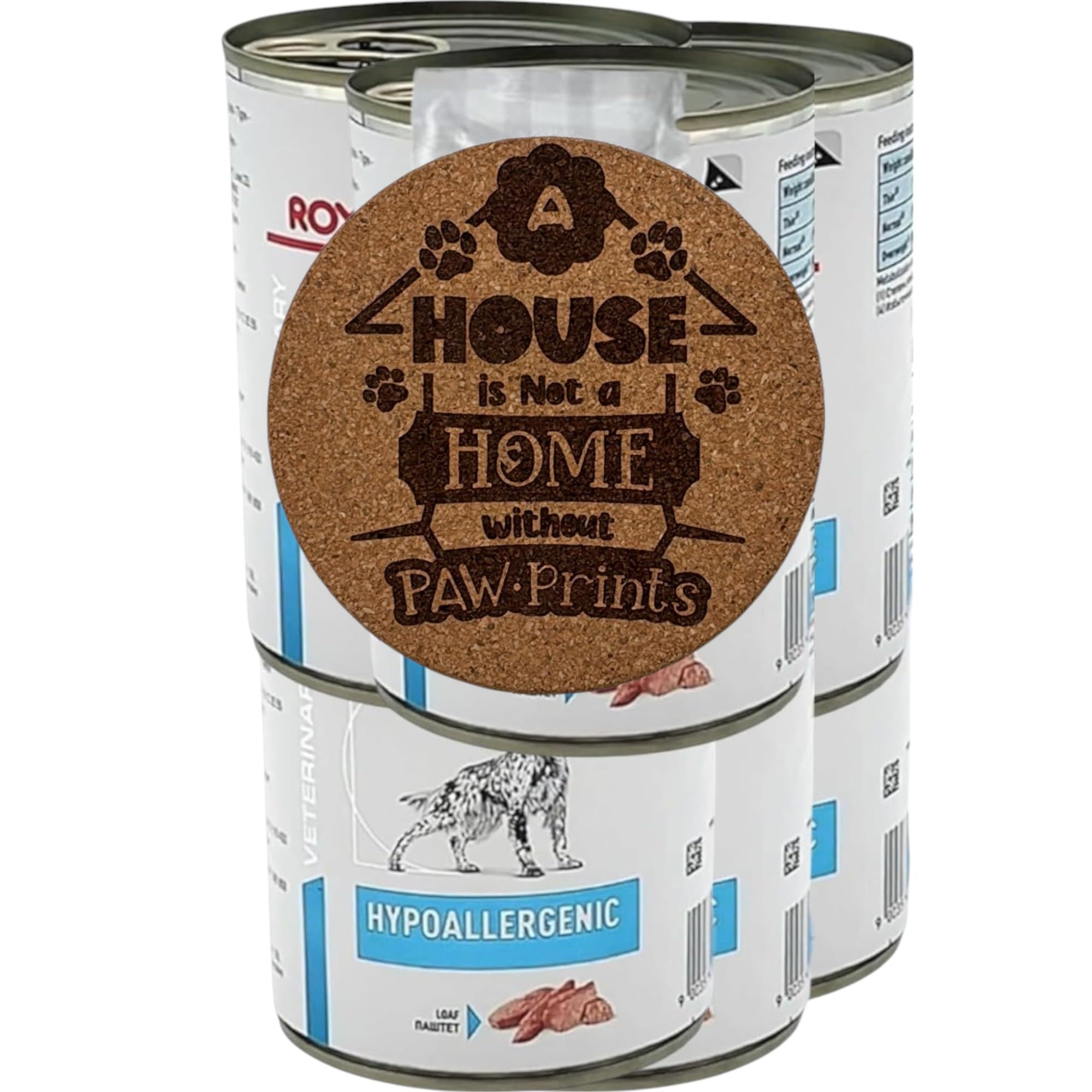 AETN Creations Hypoallergenic Wet Dog Food in Loaf – 6 x 400g Cans – Gently Cooked, Sensitive Recipe for Adult Dogs with AETN Exclusive Coaster