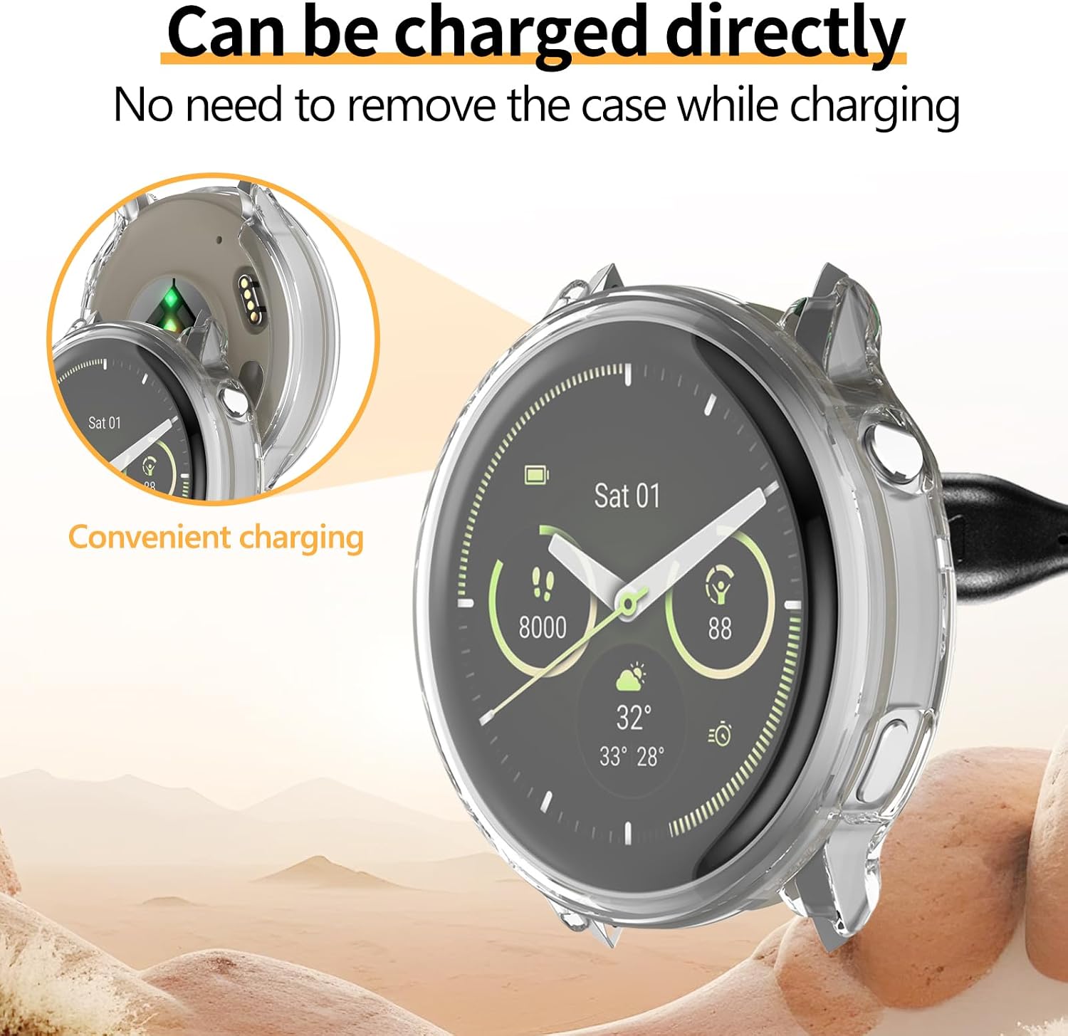 4 Pack Soft TPU Screen Protector Case for Garmin Venu 4 41mm image 4