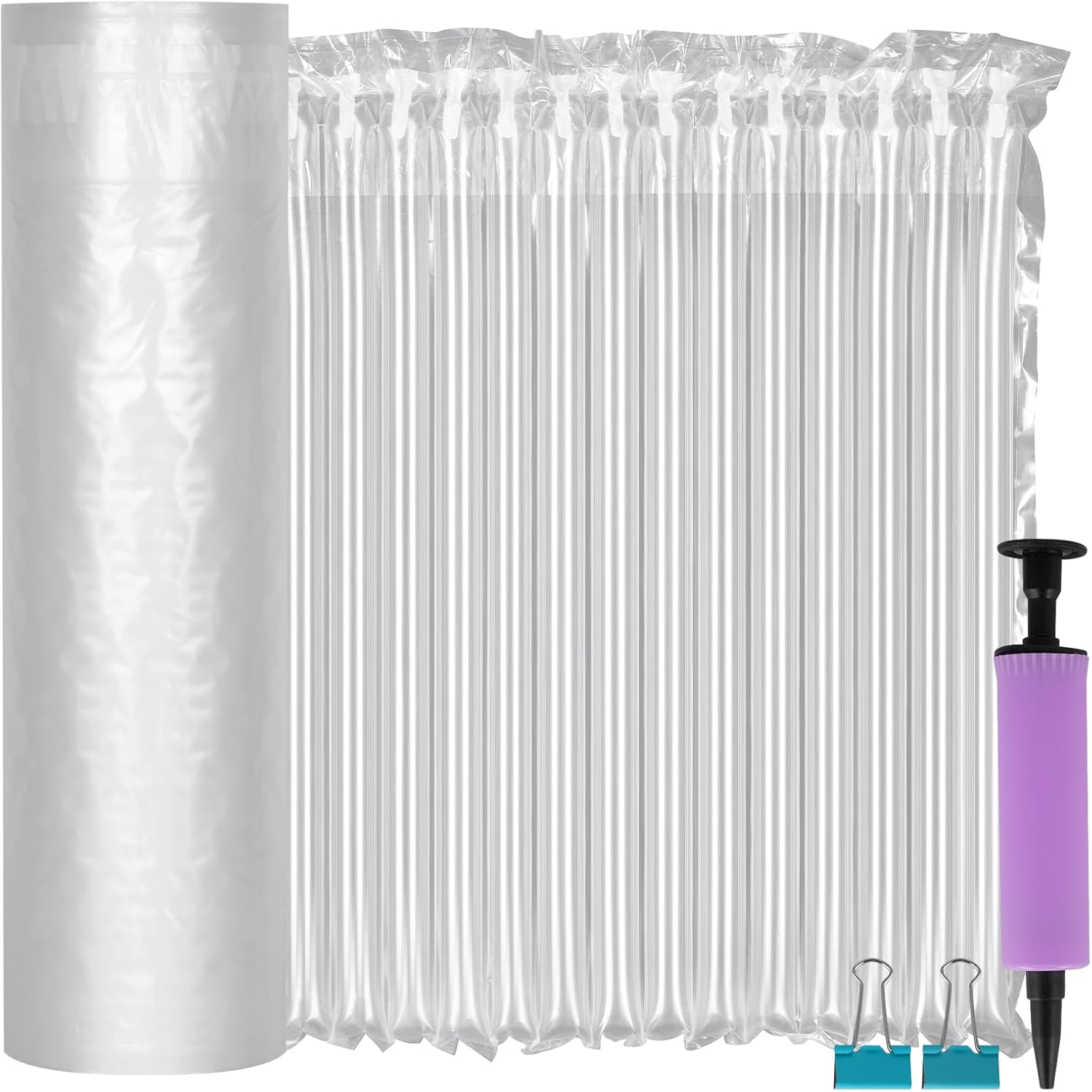 Bubble Cushioning Wrap Roll 50μm Inflatable Air Column Wrap for heavy duty Packing 15.7"x164' Large Bubble Wine Bottle Protector for Shipping Moving Packaging (15.7”)