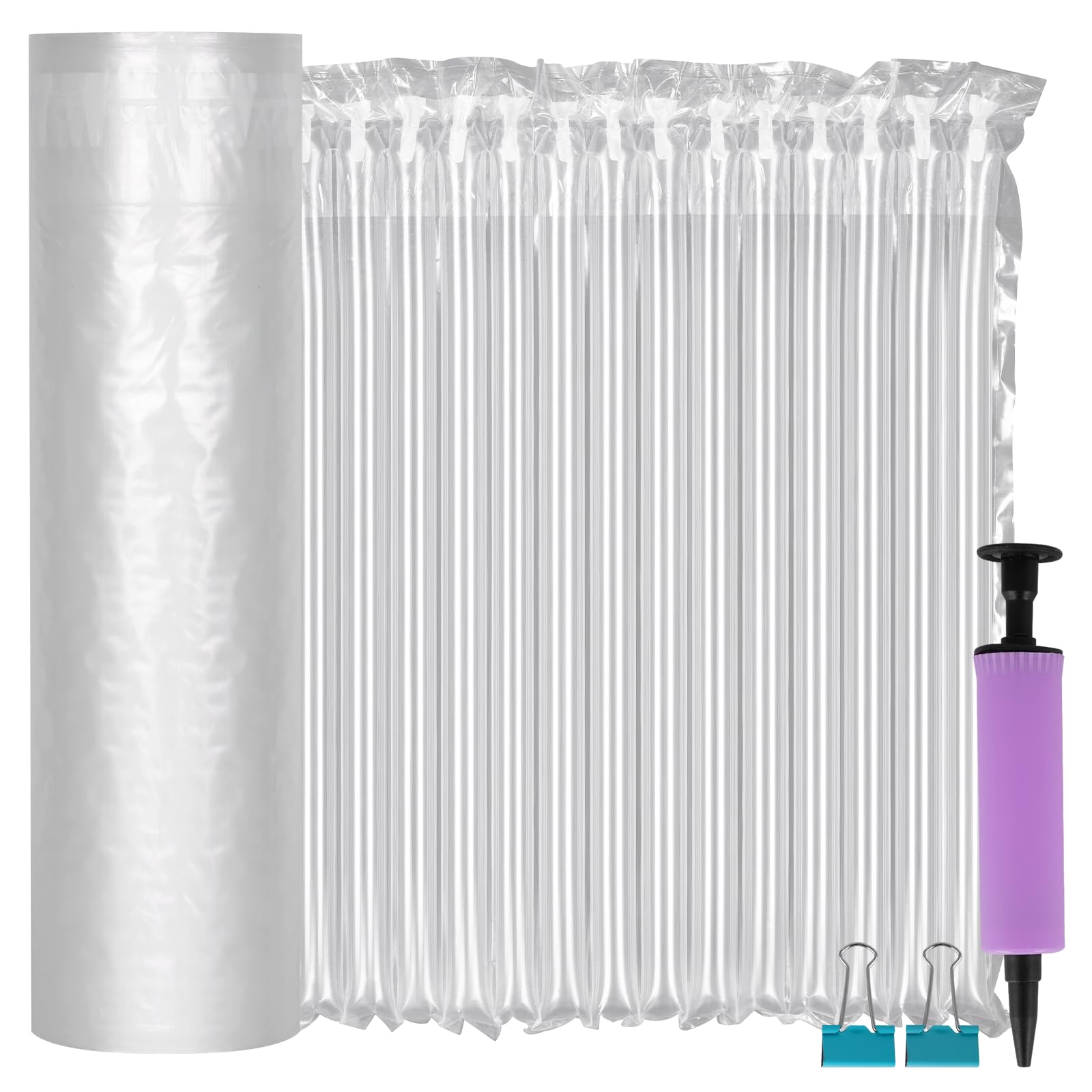 Saladulce Bubble Cushioning Wrap Roll 50μm Inflatable Air Column Wrap for heavy duty Packing 15.7"x164' Large Bubble Wine Bottle Protector for