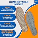 FreshDcart Bamboo Insole Breathable Arch Support Insert for Flat Feet, Odour Control Comfort Pad Every Shoes for Men & Women Boots & Sneakers (1 Pair) (EU 38) gallery image