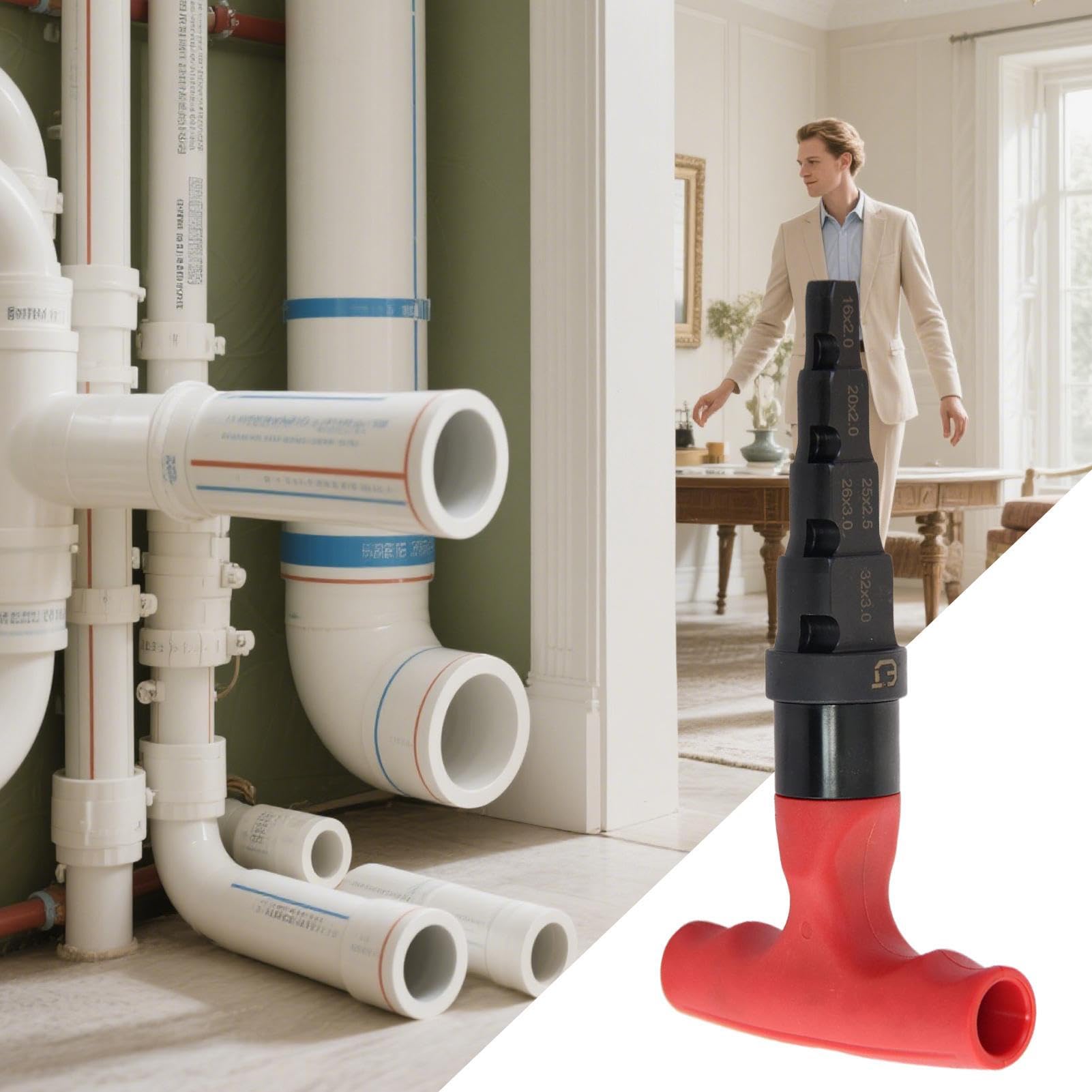 Strumento Di Usura - Reamer Di Calibrazione Multistrato, Smusso Rotativo A Cricchetto | Dispositivo Di Smusso Interno 4 In 1 Per Tubi In Alluminio, Installazione Di Plomerì