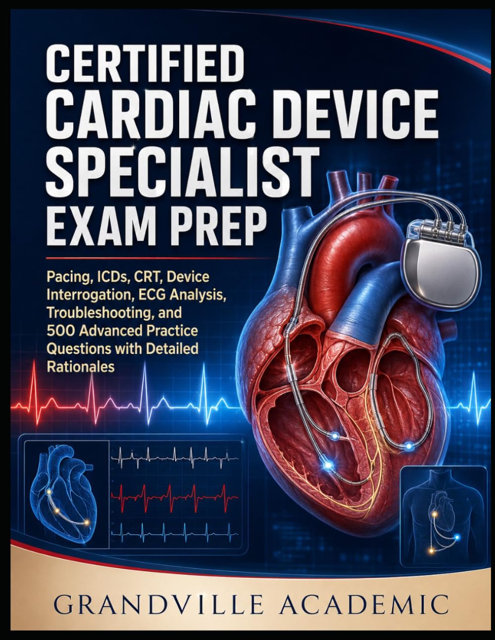 CERTIFIED CARDIAC DEVICE SPECIALIST EXAM PREP: PACING, ICDS, CRT, DEVICE INTERROGATION, ECG ANALYSIS, TROUBLESHOOTING, AND 500 ADVANCED PRACTICE QUESTIONS WITH DETAILED RATIONALES