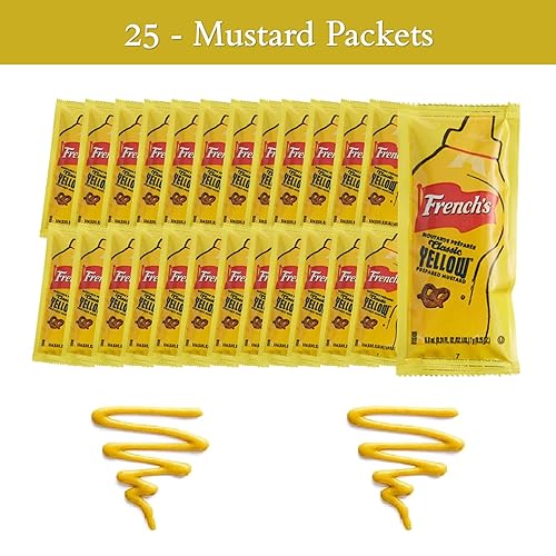 Miniatura 8 de Set de regalo: Bag-n-Dash 25 paquetes de condimentos de mayo real y 25 mostaza, paquetes de una sola porción con bolsa de plástico para alimentos y