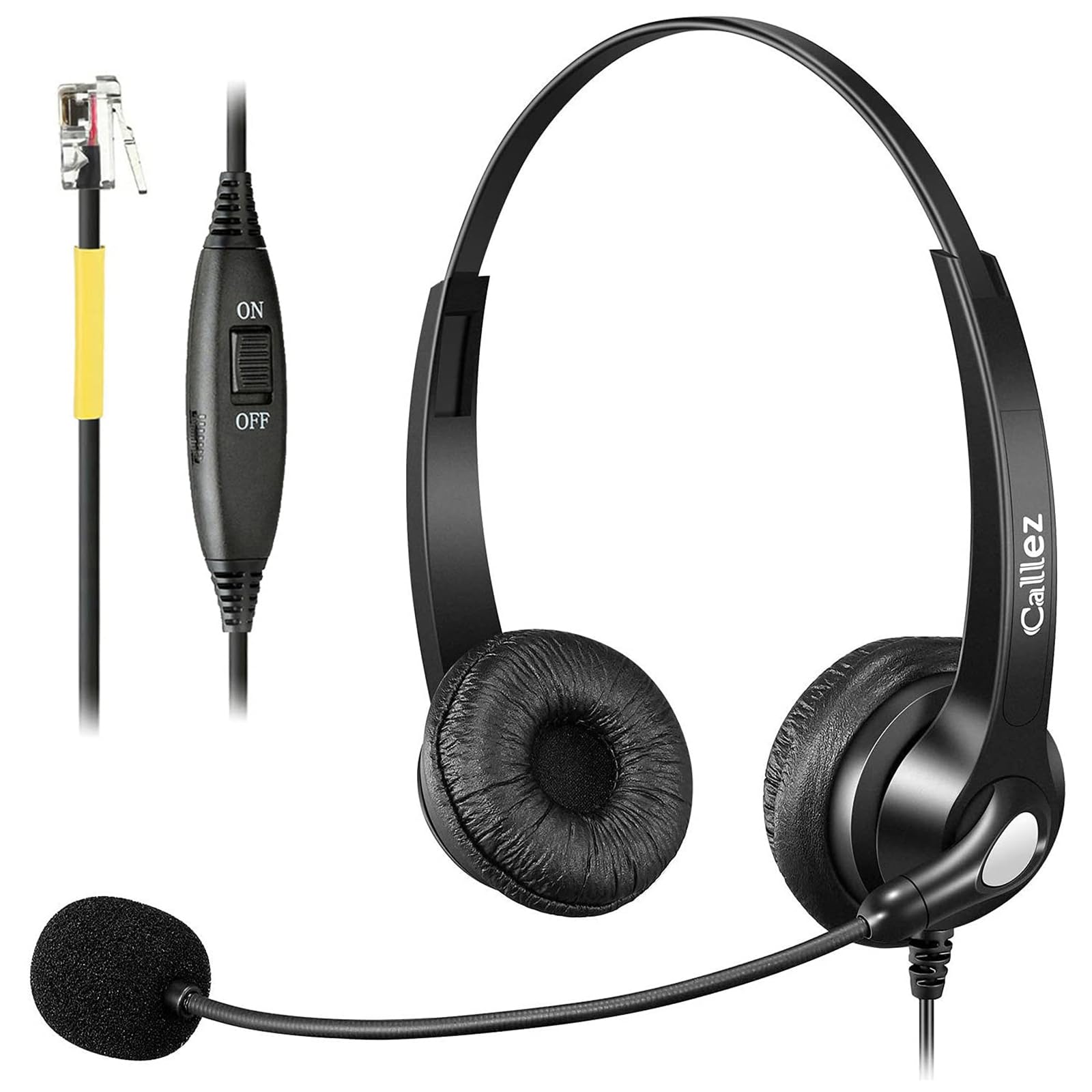 Amazon.co.jp: Callez 電話機用ヘッドセット RJ9固定電話機用