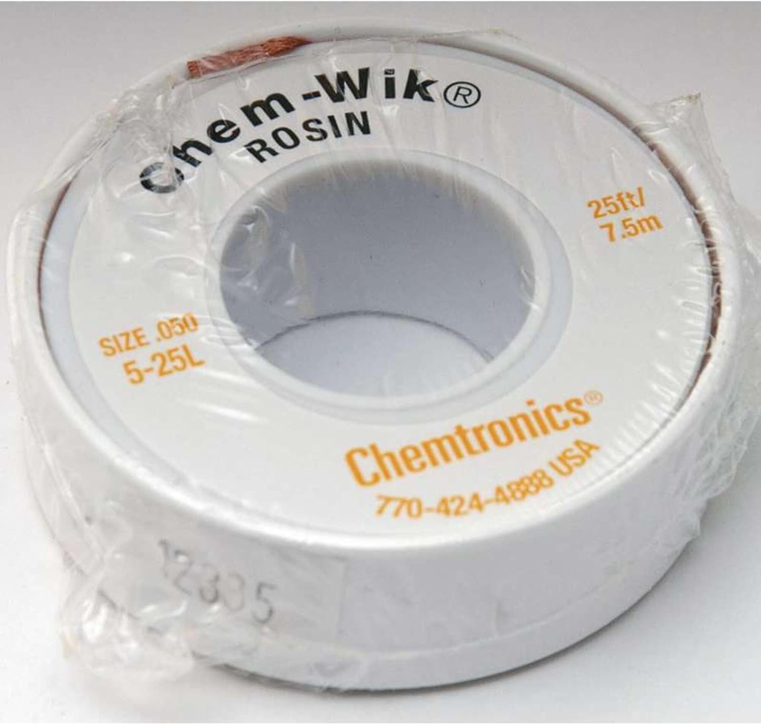 Chemtronics 5-25L Chem-Wik Desoldering Braid, .050", 25ft