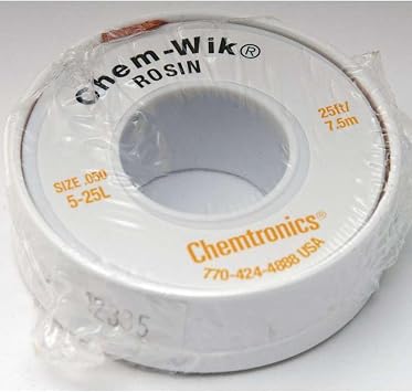 Chemtronics 5-25L Chem-Wik Desoldering Braid, .050", 25ft