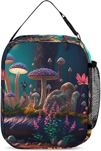 Miniatura 3 de TIMAILOR Magic Mushroom Lunch Bag Tote,Insulated Lunch Bag,Cute Lunch Bag for Women,Resuable Lunch Box,Bolsa De Almuerzo Para Mujer,MGTM32