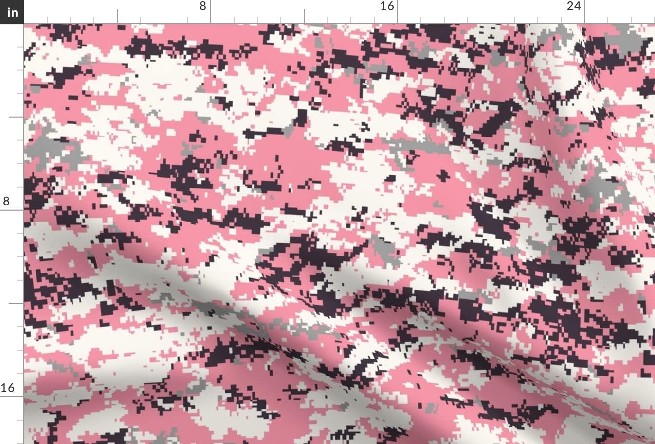 Spoonflower Fabric - Digital Light Pink Camo Girly Printed on Upholstery Velvet Fabric Fat Quarter - Upholstery Home Decor Bottomweight Apparel