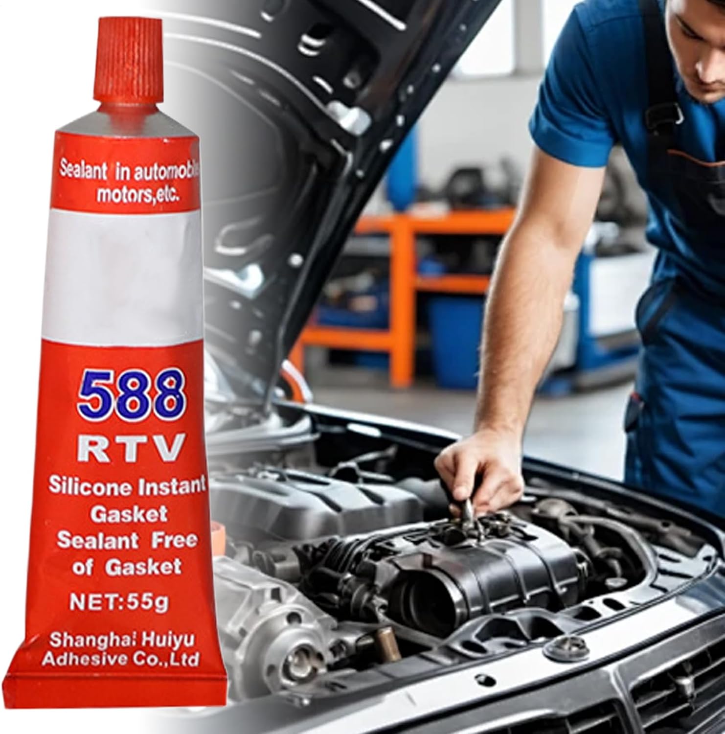 Gasket Maker - Gasket Sealer Maker Non-Corrosive | 55g Sealer Non-Corrosive for Engines, Gearboxes, Pumps, Superchargers