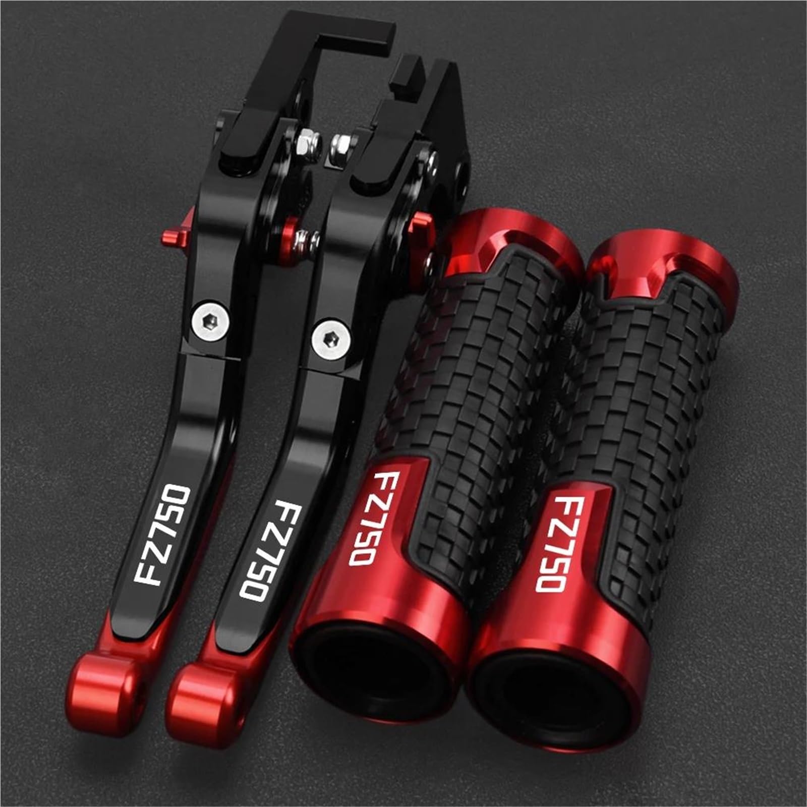 Tgvselpj Red 1 Motorcycle Part Motorcycle Extendable Adjustable Clutch Brake Levers Controller Lever Handle For Y-Amaha Fz750 1985-1988(Red 1)