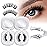 QUEWEL 2 Pairs Magnetic Eyelashes, Reusable No Glue Needed Magnetic Eyelashes Kit with Applicator Lash Clusters Kit without Eyeliner Easy to Wear and Remove (G-YC-C+D01)