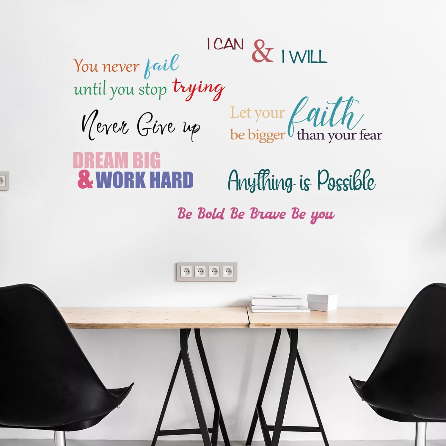 Motivational Wall Decals, Inspirational Wall Quotes Sticker, Colorful