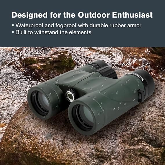 Celestron 71330 Nature DX 8x32 BaK-4 Prism Binoculars, Green