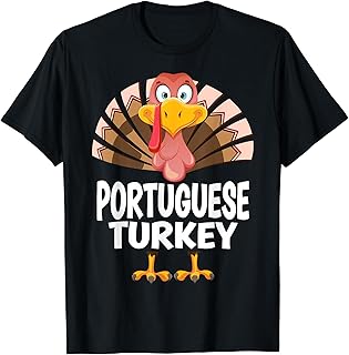 Thanksgiving Portuguese Turkey Matching Pajama T-Shirt