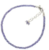 Vista 15 de Pulsera ajustable de plata esterlina 925 con cuentas completas para mujer, cuentas de piedras preciosas naturales, pulsera delicada, regalo