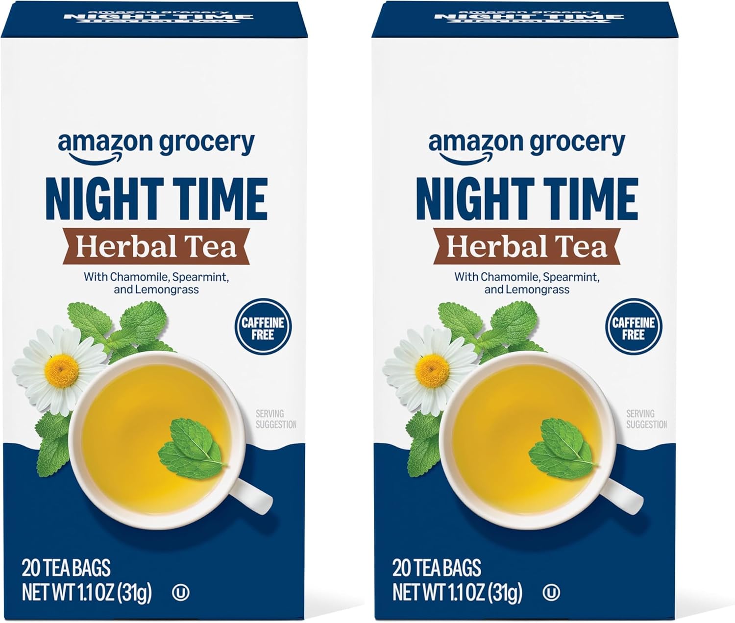 Amazon Brand – Happy Belly Night Time Herbal Tea Bags, 20 Count (Pack of 2)