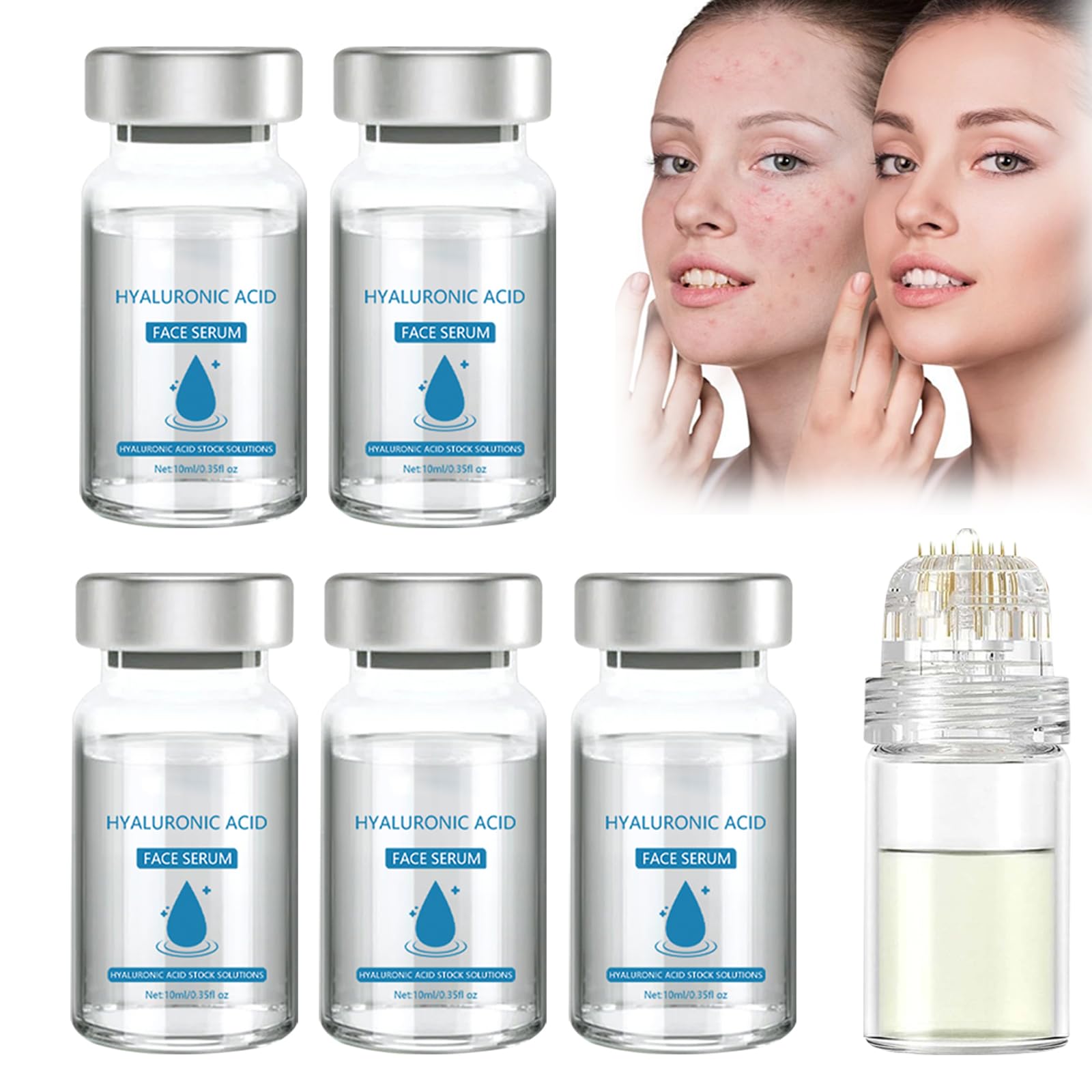 5PCS Micro Infusion Facial System for Lips, Serum Beauty Kit for Repair Skin Deep Nourishment All Skin Types