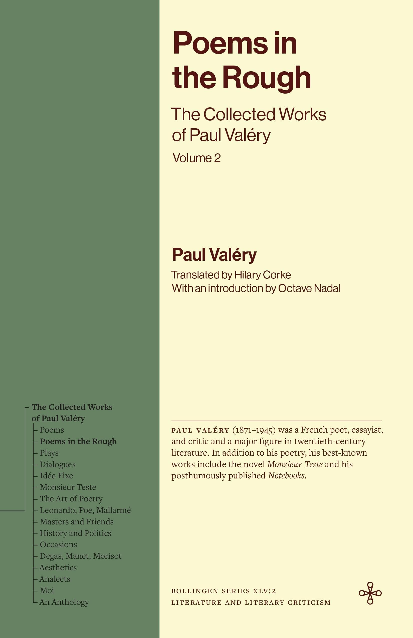 Poems in the Rough: The Collected Works of Paul Valéry, Volume 2 (Bollingen Recollections)