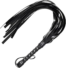 55cm Fouet en Cuir Frangé, Cravache Équitation avec Poignée Antidérapante Fouet D'Entraînement Equestre Accessoire pour Spectacles Sports D'équitation en Plein Air Entraînement Accessoires de Costume