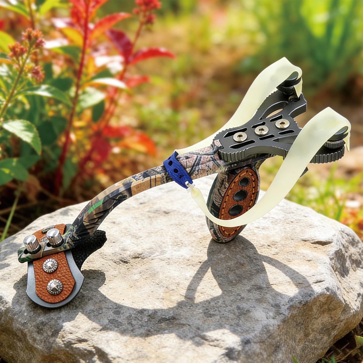 Professional Wrist Slingshot Kit Heavy Duty Slingshots for Adults Hunting Sling Shot with 100 Steel Ammo and 2 Bands for Shooting Target
