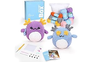 Crochet Kit for Beginners: Axolotl Amigurumi Duo