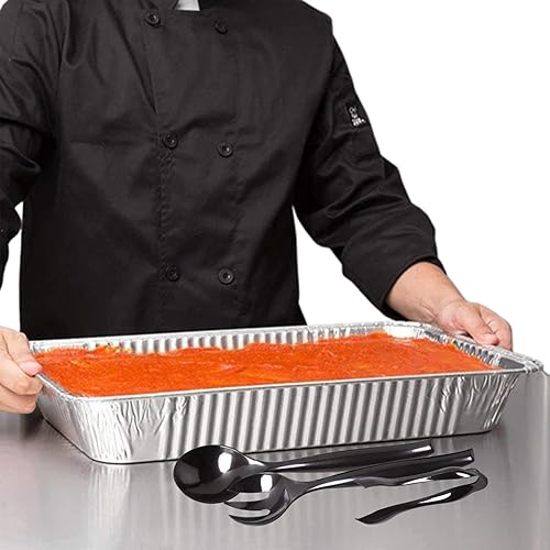 Miniatura 3 de Sartenes de papel de aluminio profundo y duradero de tamaño completo con tapas de aluminio, lo mejor para hornear asado y todo tipo de preparación