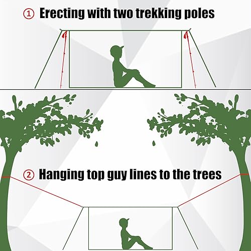 Miniatura 9 de 2-Person Trekking Pole Tent for Backpacking - Zenith 1.0 Ultralight A-Frame Backpacking Tent, Two Person Waterproof Hiking Tent for Camping,