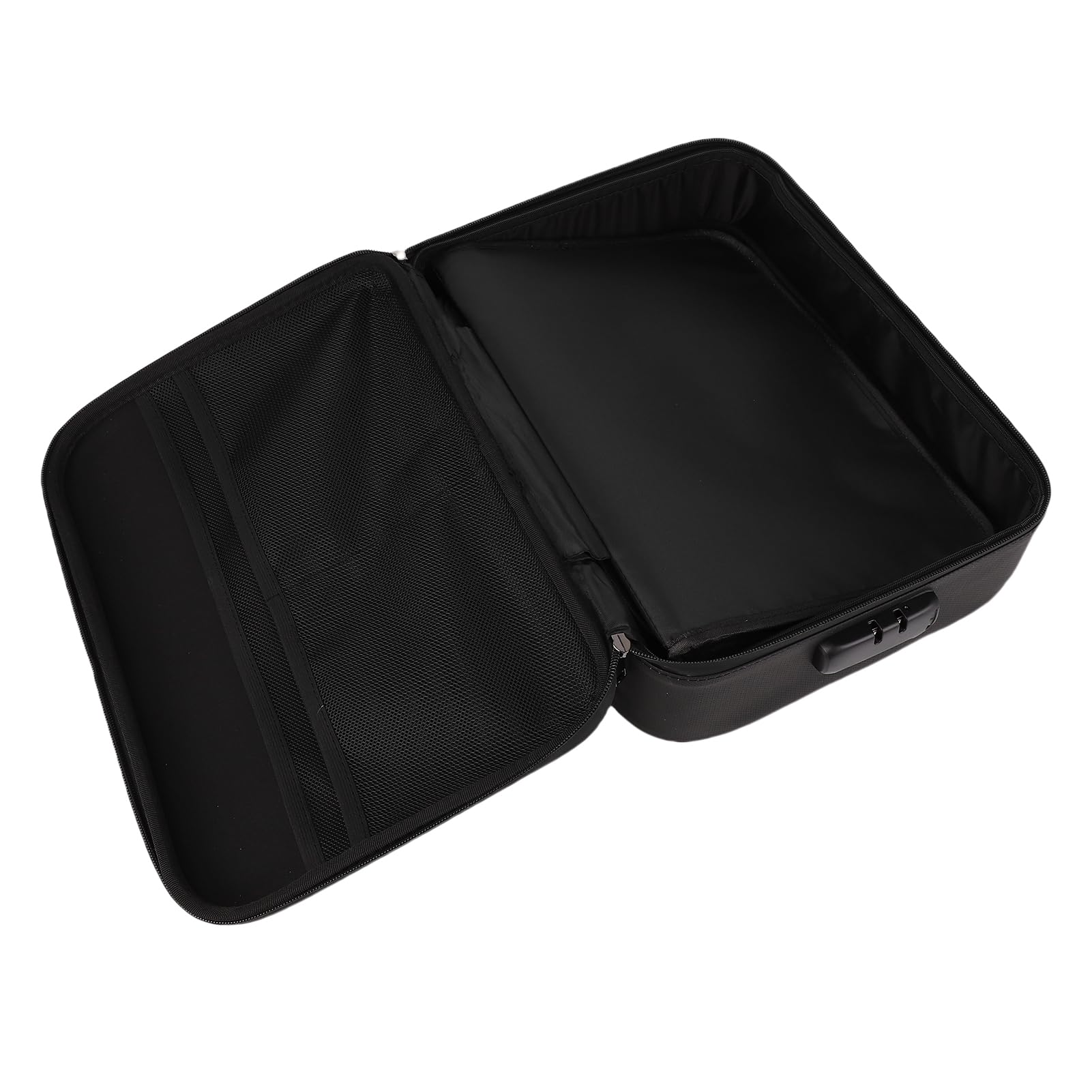FTVOGUE Contenitore per Documenti Ignifugo, Organizer per Documenti Ignifugo in Fibra di Vetro Rivestito in Silicone con Blocco Password e 6 Tasche USB, Organizer per File Portatile con Guscio