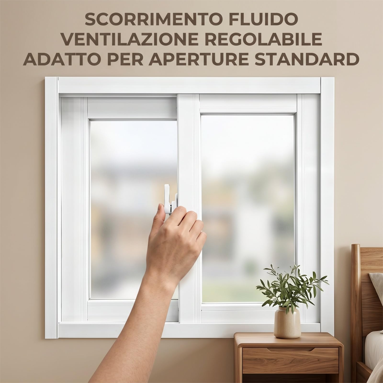 Finestra personalizzata, 12-59in，finestra scorrevole in PVC con vetro 5mm trasparente/smerigliato, doppio vetro opzionale, modello bianco di ricambio per bagno,cucine e altre stanze.