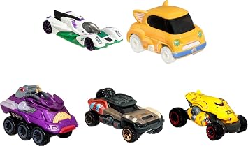 Hot Wheels Disney and Pixar Lightyear Toy Car 5-Pack, Set of 5 Die-Cast 164 Scale Starships from the Lightyear Movie for Collectors & Kids