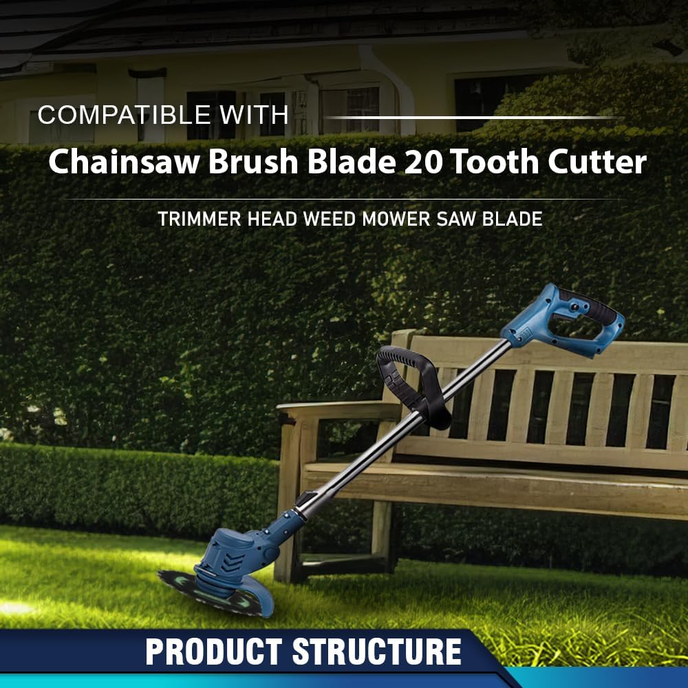 PIT66 9" Chainsaw Brush Blade 20 Tooth Cutter Trimmer Head Weed Mower Saw Blade Compatible with Trimming Trees Steel Grass Brush Cutter Blade