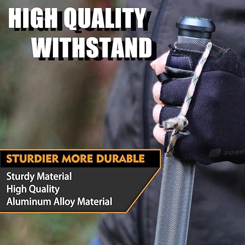 Miniatura 2 de aiGear H2 Survive Walking Hiking Stick - Outdoor Tactical Hiking Staff Multitool Gear Adjustable Trekking Poles for Survival Camping Hiking 6-8