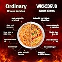 WickedGud Korean Instant Noodles | Fiery 2X Spicy | Whole Wheat | No Palm Oil | 67 g Each (Pack of 5) gallery image