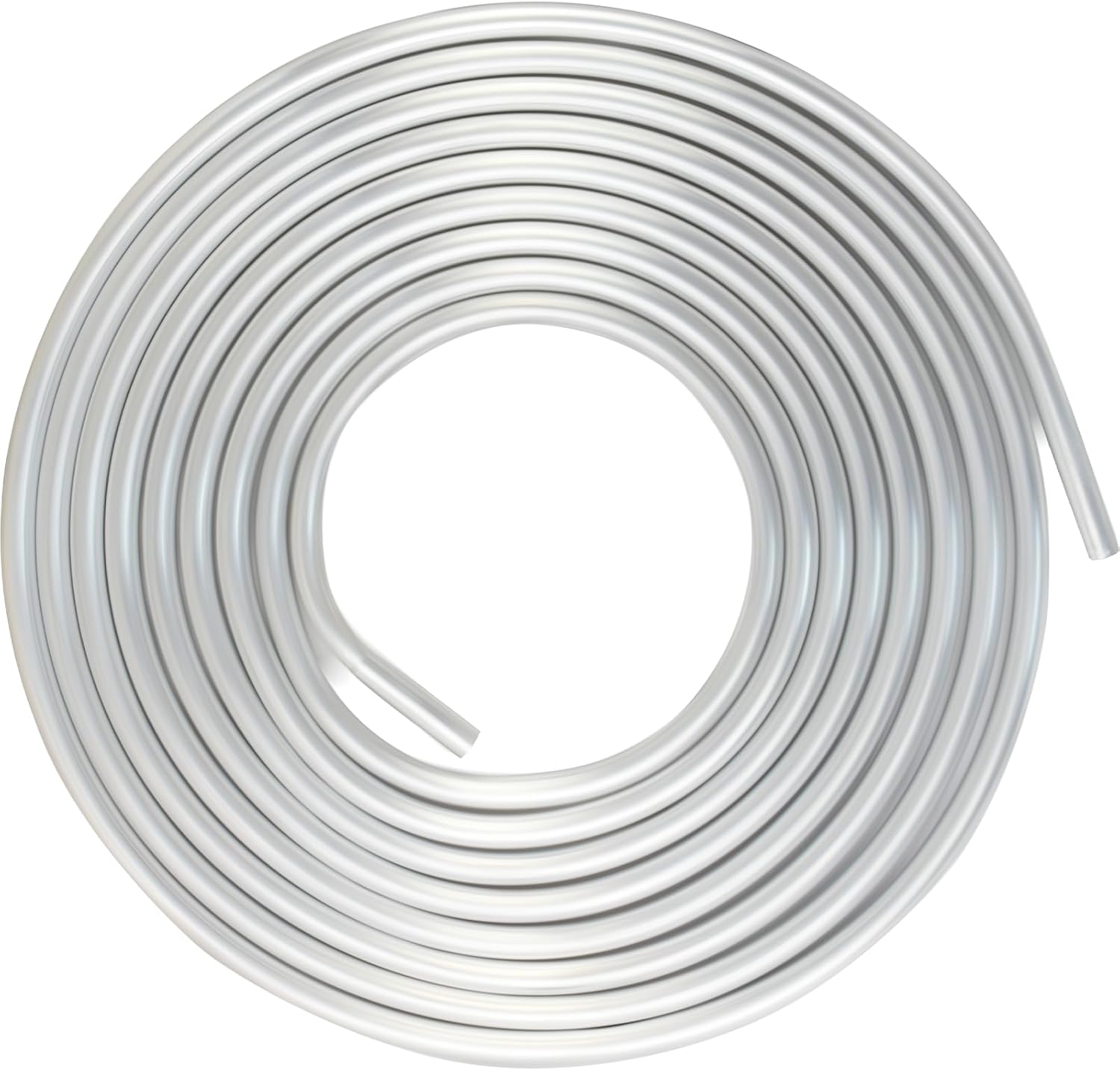 Aluminium Hard 3/8" Fuel Line, 50FT 1060 Grade Aluminium Tubing for Brake Line, Metal Gas Line, Refrigeration Equipment, [Wall Thickness:0.063"]