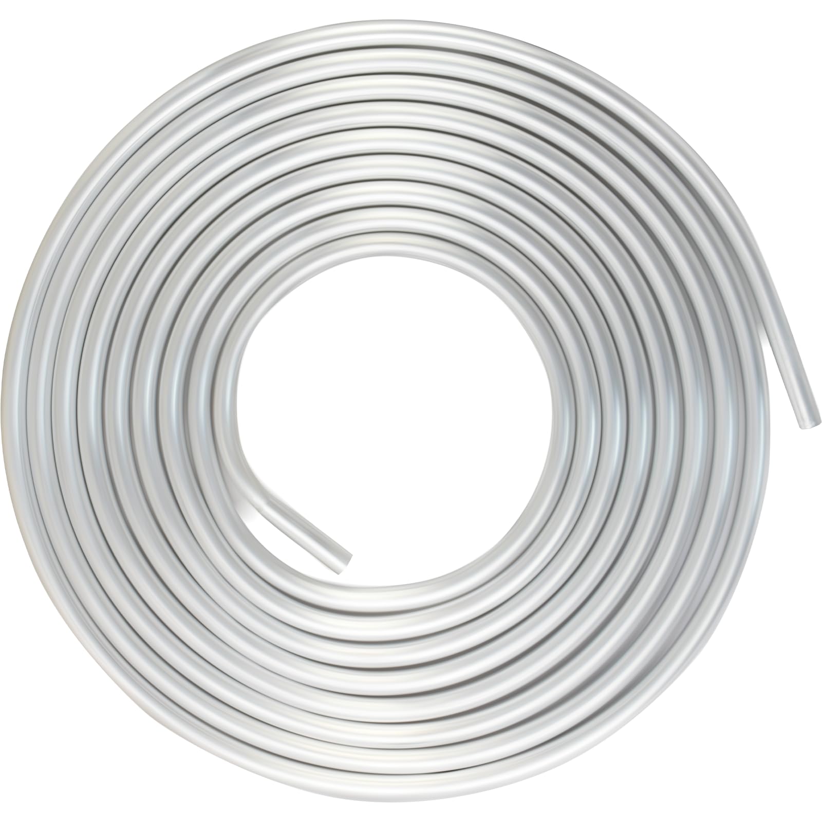 Tuyau de carburant rigide en aluminium OD de 0,6 cm - 7,6 m - Grade 1060 - Pour ligne de frein, ligne de gaz en métal, équipement de réfrigération