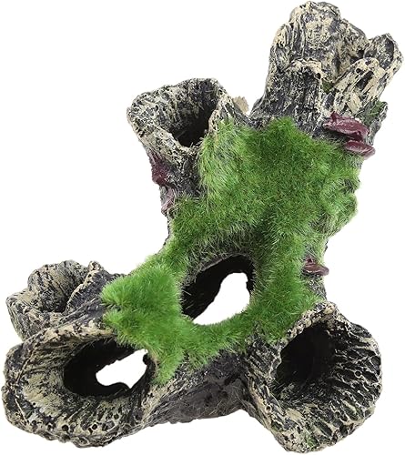 Miniatura 5 de Accesorios de paisaje de pecera, decoraciones de acuario, resina, árbol de musgo, adorno de acuario, casa de peces escondite cueva