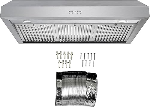 Miniatura 7 de COSMO UC36 36 in. Campana extractora con conducto debajo del gabinete, ventilación sobre la estufa, ventilador de 3 velocidades, filtros