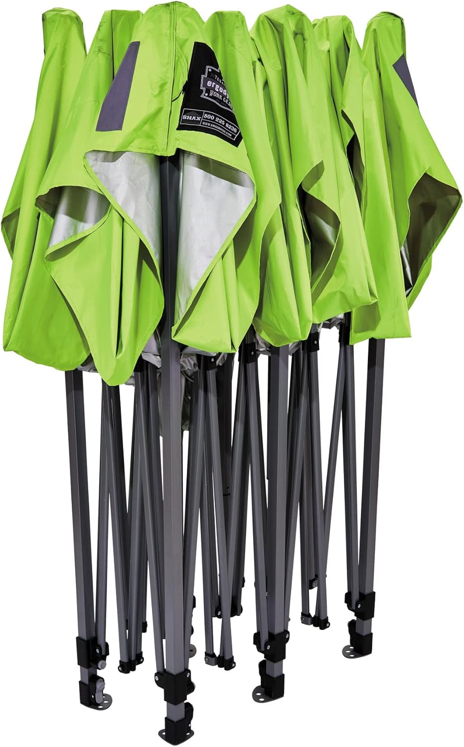 Khemah Kanopi Pop-Up Ergodyne Shax 6015 dalam keadaan runtuh