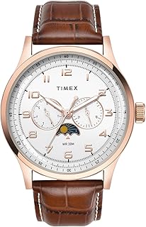 TIMEX Analog Watch for Men with Round Dial & Water Resistant Man's Wrist Watches