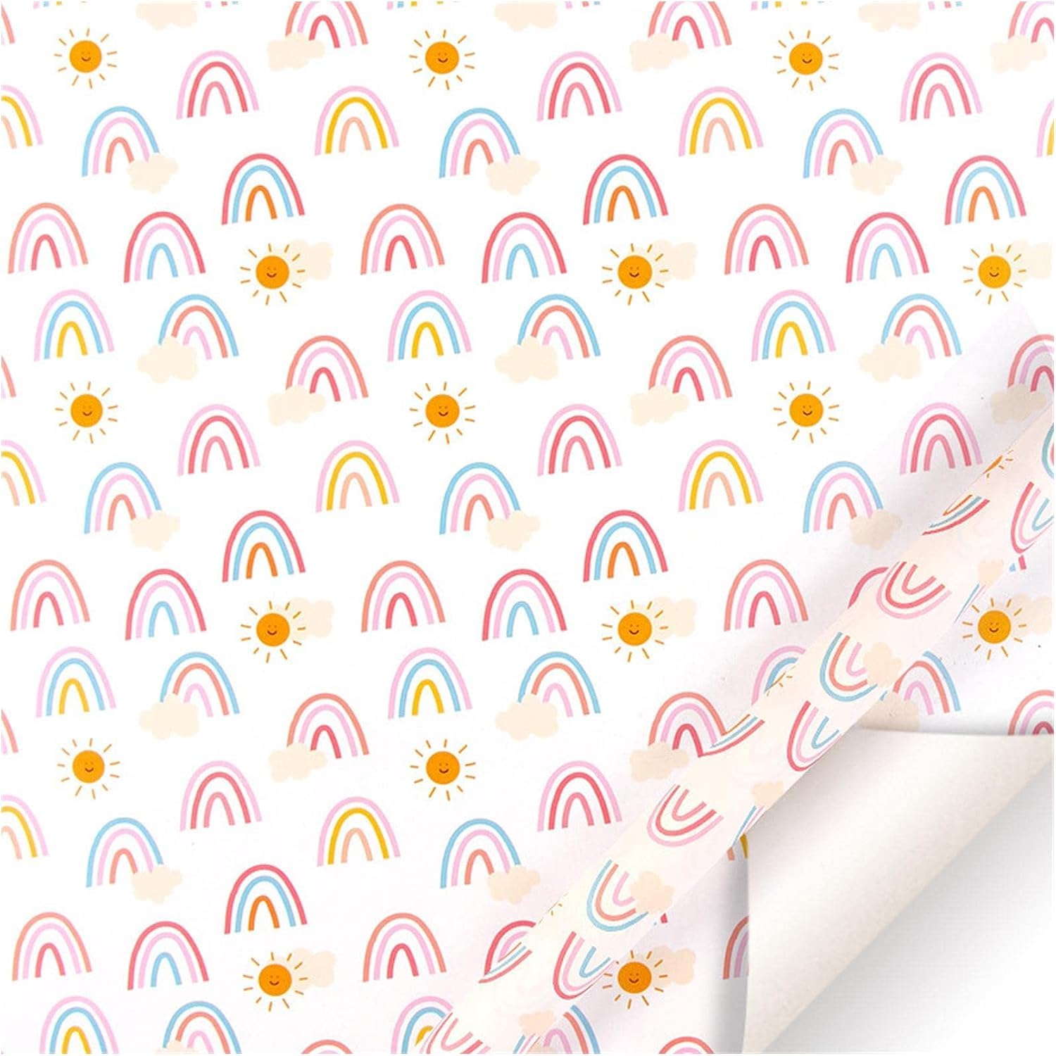 Papier Do Pakowania, Papier Świąteczny, 4 szt. Kartonowy papier do pakowania prezentów urodzinowych Rainbow Gfit Papier do pakowania prezentów urodzinowych (Color : 4)