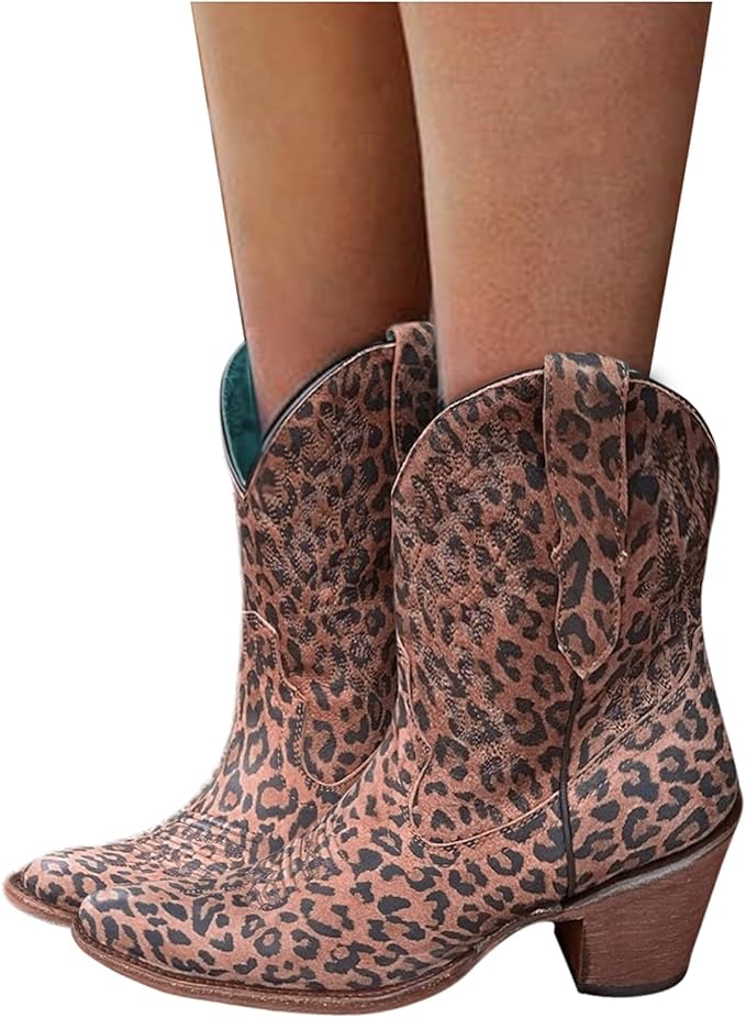 womens animal print cowboy boots