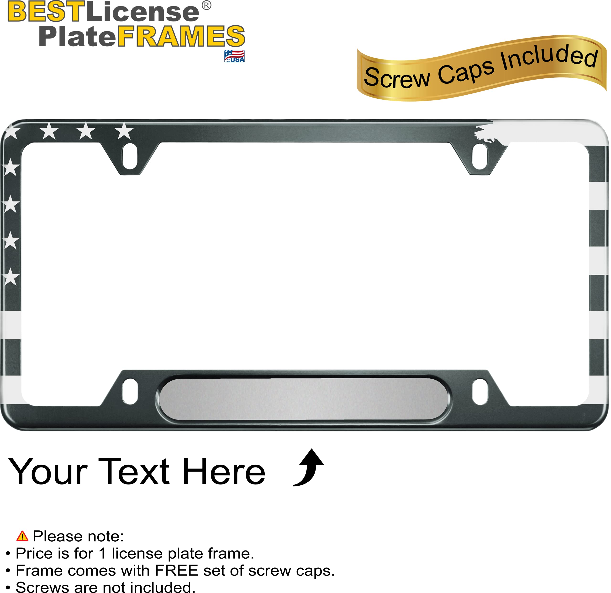 USA Patriotic | American Flag Custom Personalized Anodized Aluminum Thin Top | - Picture 71 of 133