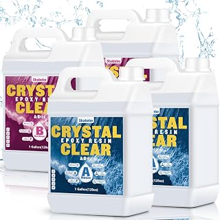Epoxy Resin 4 Gallon, Upgraded Crystal Clear Resin Epoxy Food Safe, Self Leveling & Bubble Free Epoxy Resin with Anti-Yellowing for Coating, Casting, Jewelry Making, DIY Craft