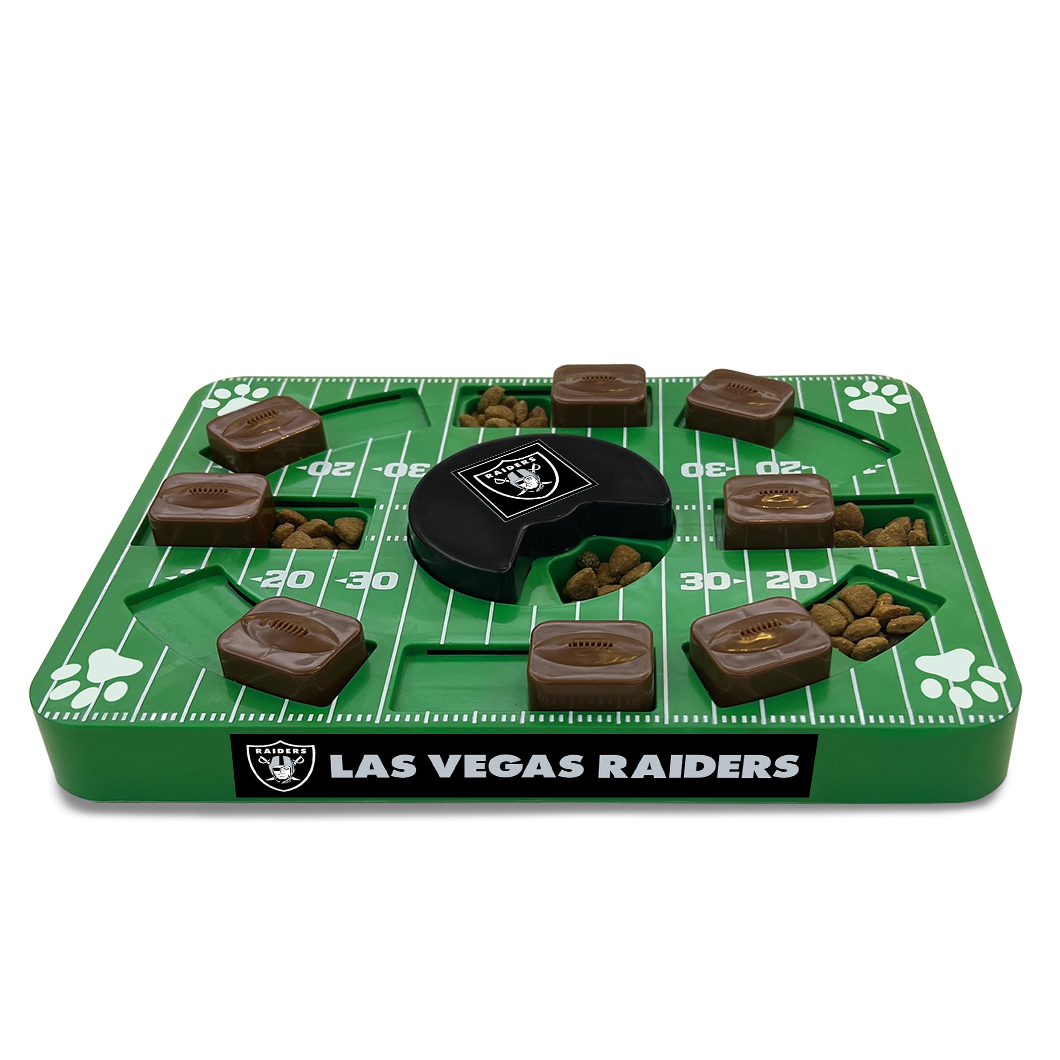 Pets First NFL Las Vegas Raiders Puzzle Toy for Dogs, Slow Feeder Board for Pets, Interactive Doggie Treat Toy